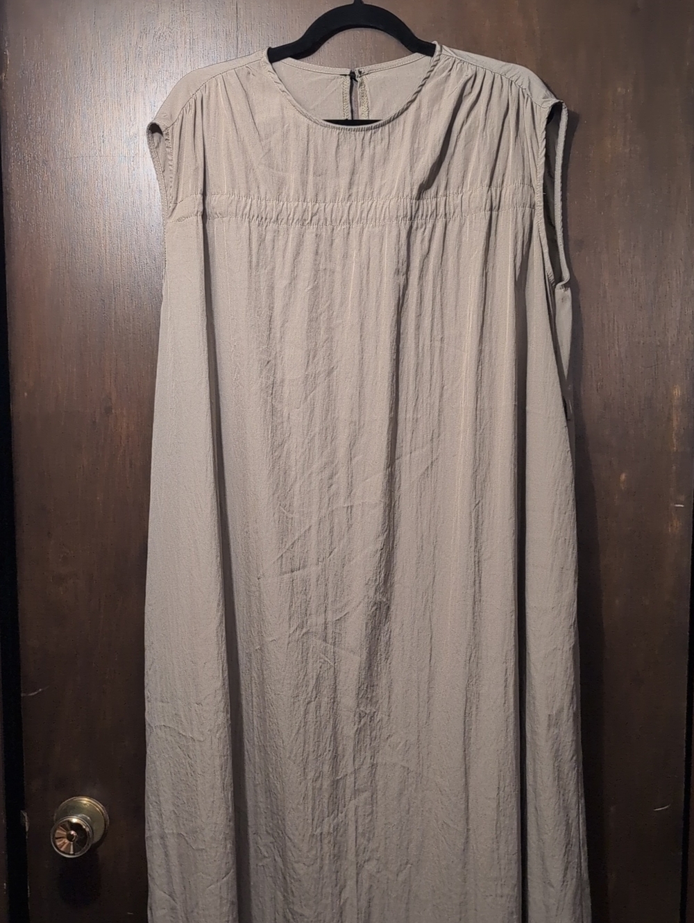 Sleeveless Taupe Women's Maxi Dress